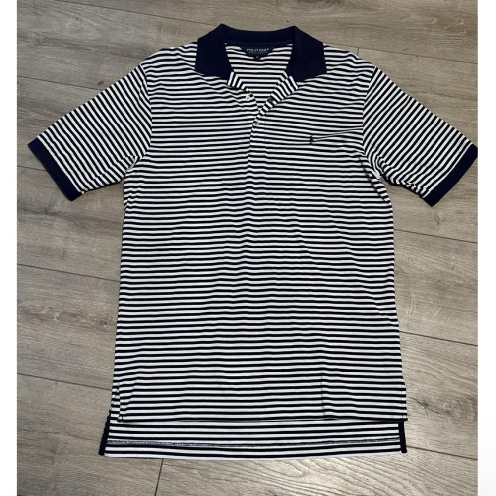Polo by Ralph Lauren Blue and White Striped Polo Shirt